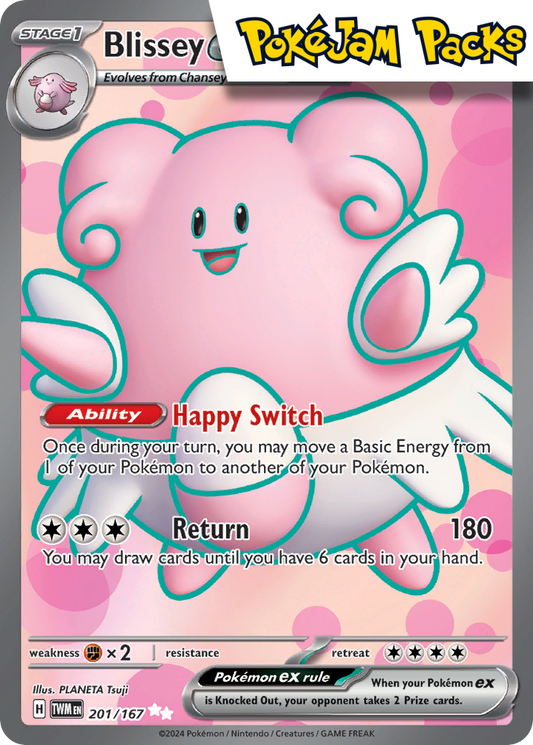 Blissey ex - 201/167 - Full Art Secret Rare - Twilight Masquerade - Pokemon TCG