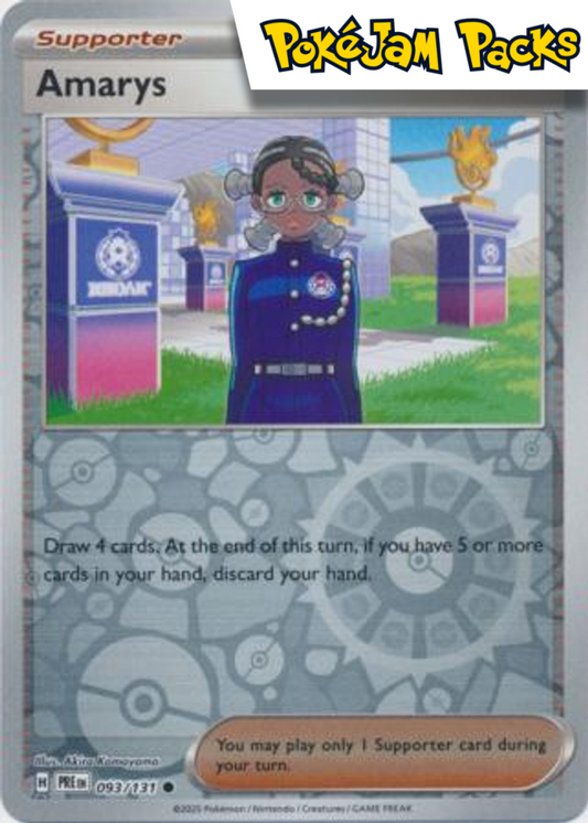 Amarys - 093/131 - Common Reverse Holo - Prismatic Evolutions - Pokemon TCG