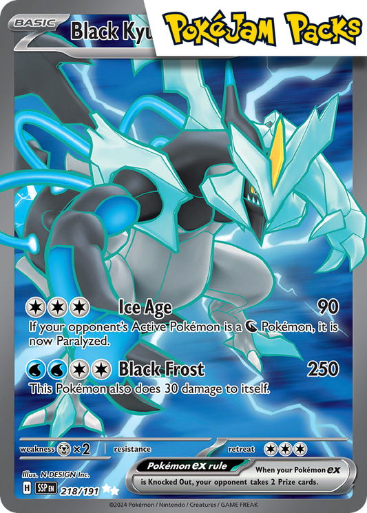 Black Kyurem ex - 218/191 - Full Art Secret Rare - Surging Sparks - Pokemon TCG