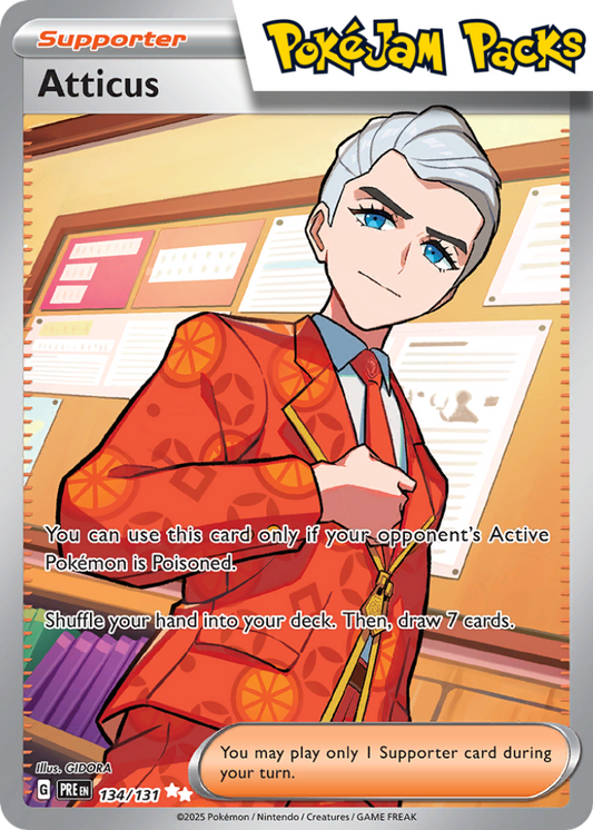 Atticus - 134/131 - Full Art Secret Rare - Prismatic Evolutions - Pokemon TCG