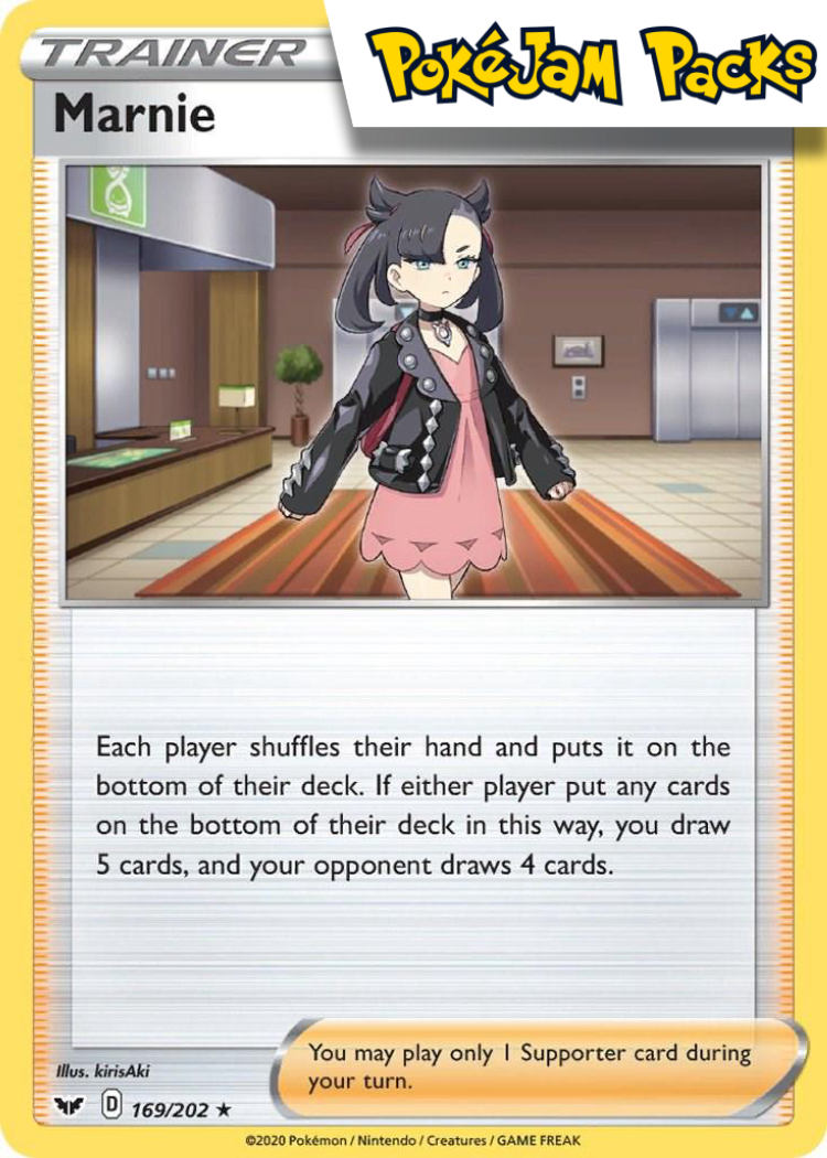 marnie pokemon rare card Marnie - 169/202 - Rare - Sword & Shield
