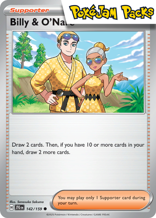 Billy and O'Nare - 142/159 - Common - Journey Together - Pokemon TCG