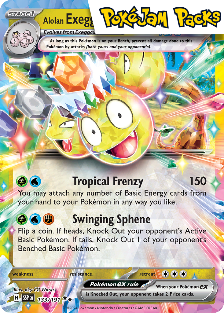 Alolan Exeggutor ex - 133/191 - Ultra Rare - Surging Sparks - Pokemon TCG