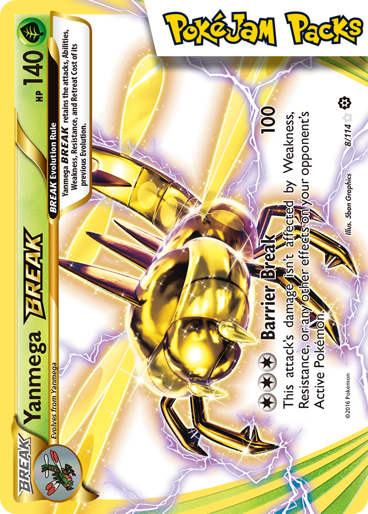 Yanmega Break - 8/114 - Break Rare - Steam Siege - Pokemon TCG