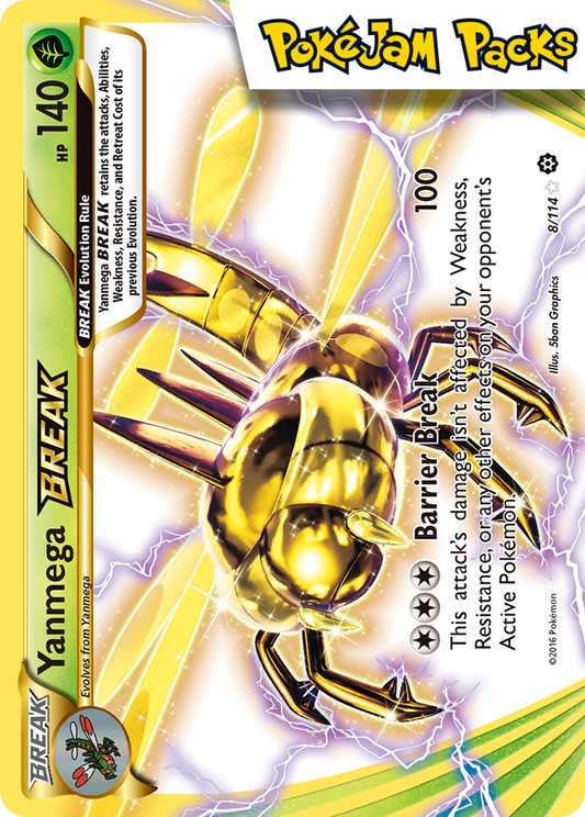 Yanmega Break - 8/114 - Break Rare - Steam Siege - Pokemon TCG