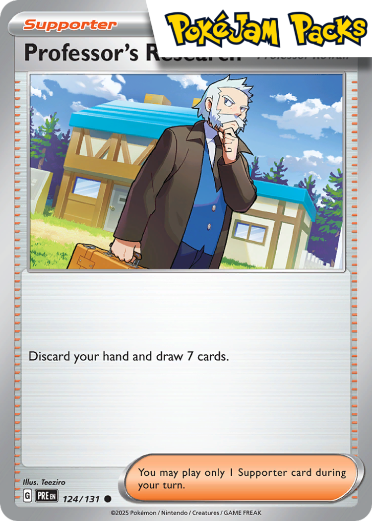 Professor's Research (Professor Rowan) - 124/131 - Common - Prismatic Evolutions - Pokemon TCG