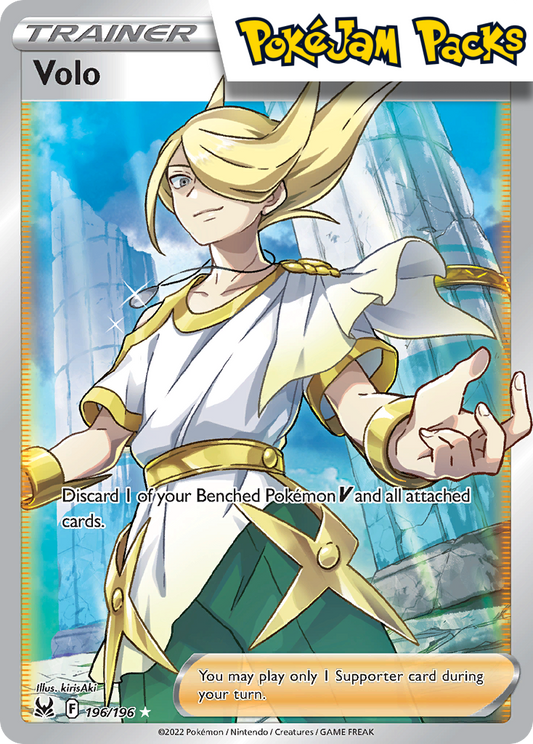Volo - 196/196 - Full Art Ultra Rare - Lost Origin - Pokemon TCG