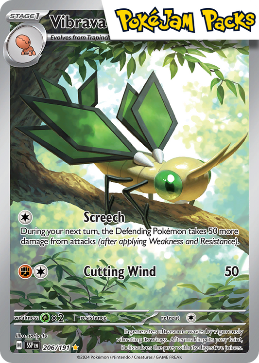 Vibrava - 206/191 - Illustration Rare - Surging Sparks - Pokemon TCG