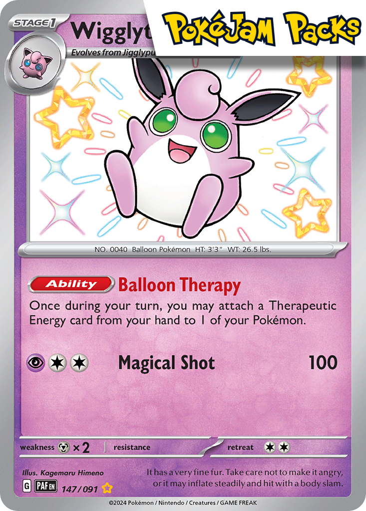 Wigglytuff - 147/091 - Shiny Rare - Paldean Fates - Pokemon TCG