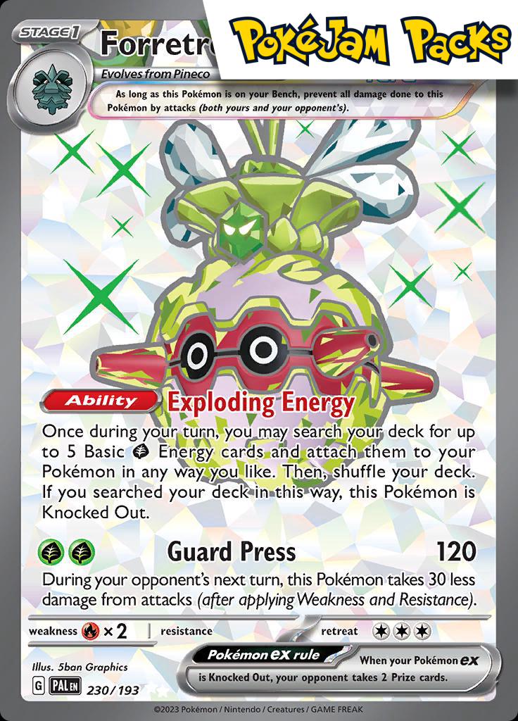 Forretress ex - 230/193 - Full Art Secret Rare - Paldea Evolved - Pokemon TCG