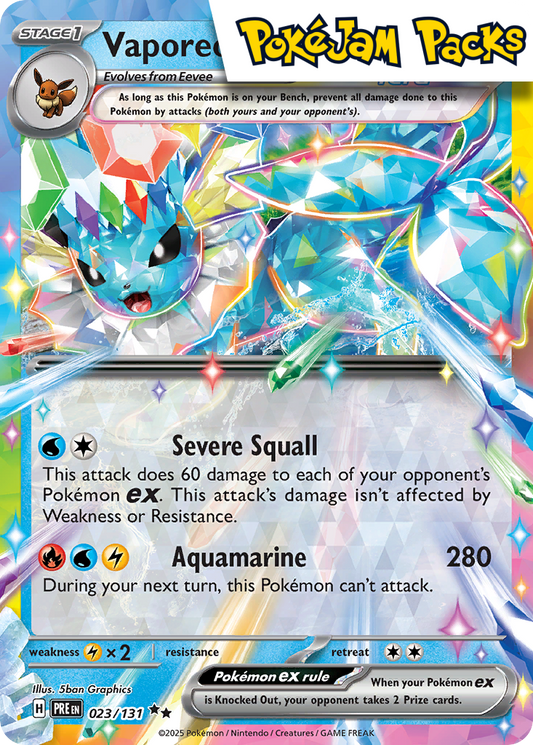 Vaporeon ex - 023/131 - Ultra Rare - Prismatic Evolutions - Pokemon TCG