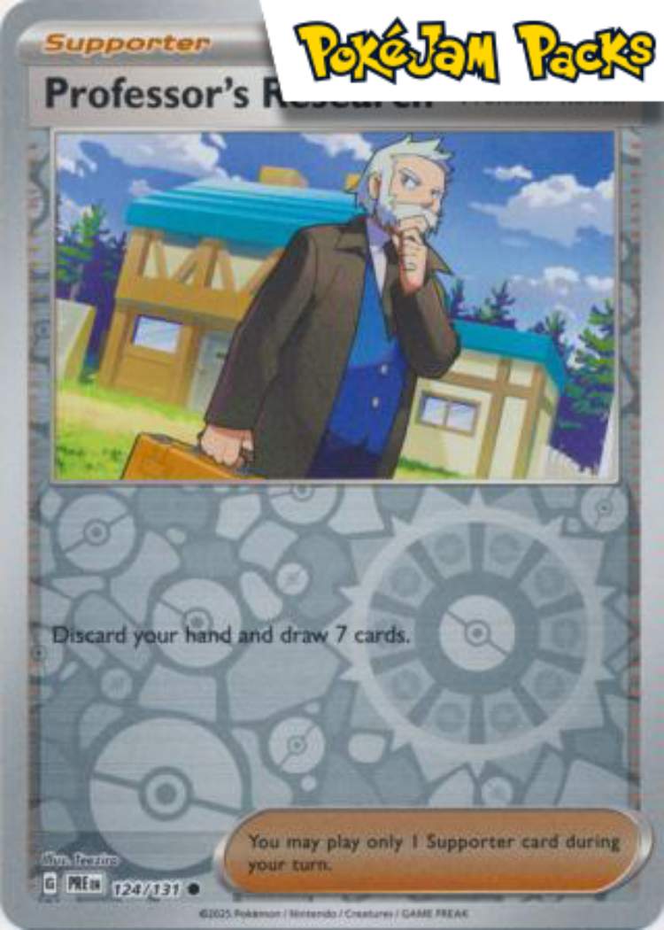 Professor's Research (Professor Rowan) - 124/131 - Reverse Holo - Prismatic Evolutions - Pokemon