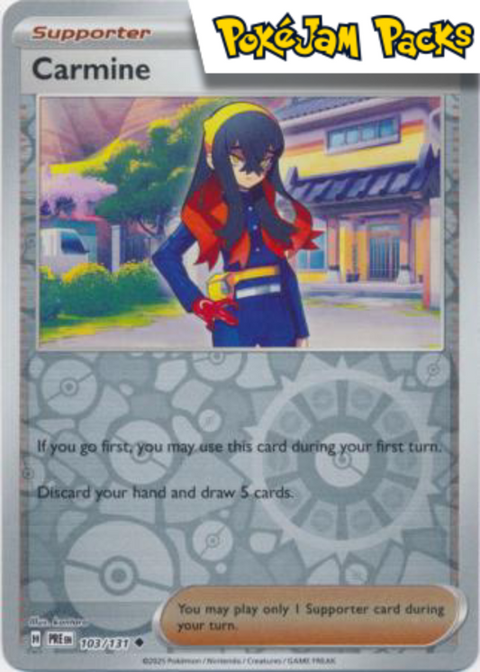 Carmine - 103/131 - Uncommon Reverse Holo - Prismatic Evolutions - Pokemon TCG