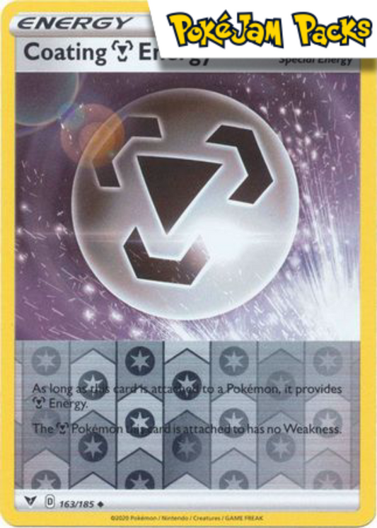 Coating M Energy - 163/185 - Uncommon Reverse Holo - Vivid Voltage - Pokemon TCG