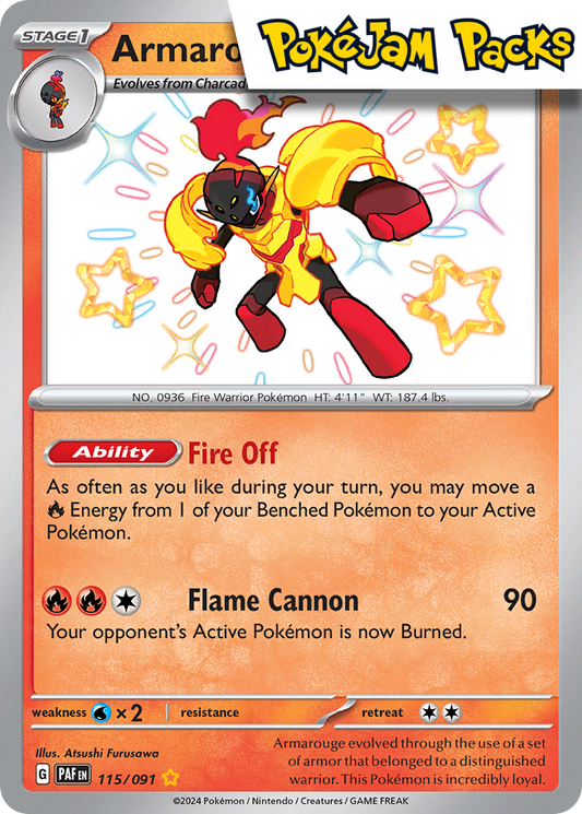 Armarouge - 115/091 - Shiny Rare - Paldean Fates - Pokemon TCG