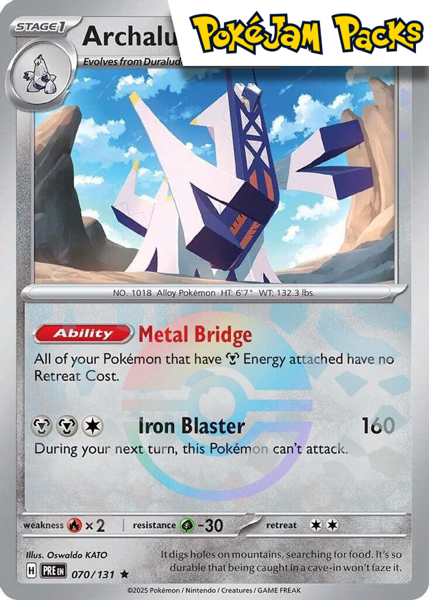 Archaludon - 107/142 - Pokeball Rare Reverse Holo - Stellar Crown - Pokemon TCG