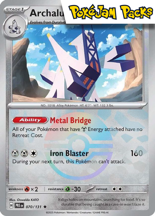 Archaludon - 107/142 - Pokeball Rare Reverse Holo - Stellar Crown - Pokemon TCG