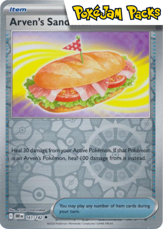 Arven's Sandwich - 161/182 - Uncommon Reverse Holo - Destined Rivals - Pokemon TCG