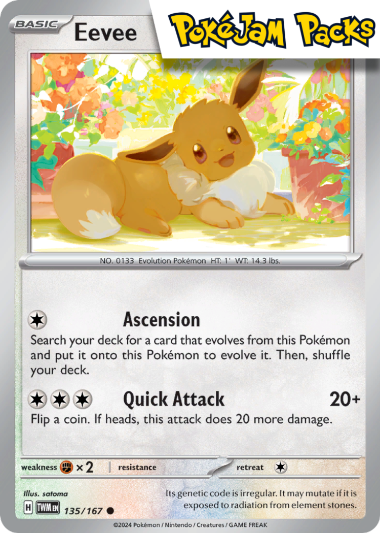 Eevee - 135/167 - Common - Twilight Masquerade - Pokemon TCG