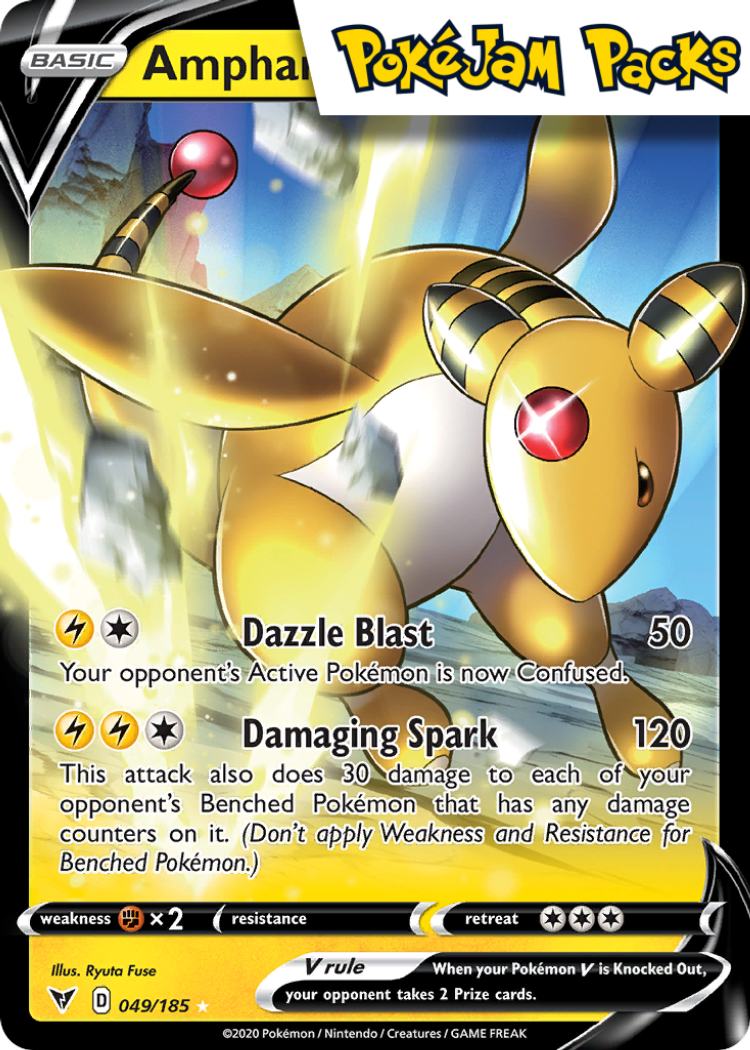 Ampharos V - 049/185 - Ultra Rare - Vivid Voltage - Pokemon TCG