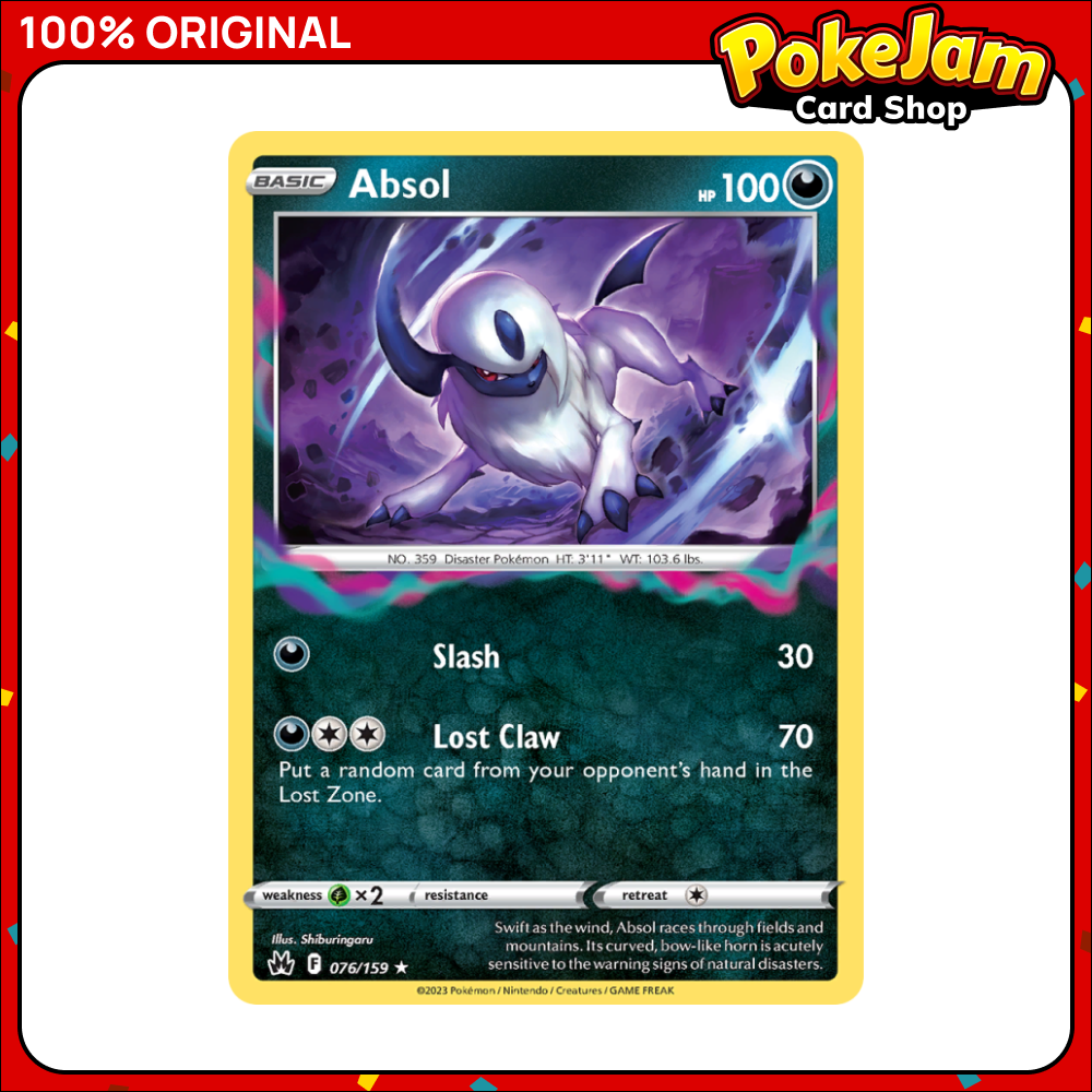Absol - 76/159 - Holo Rare - Crown Zenith - Pokemon Card