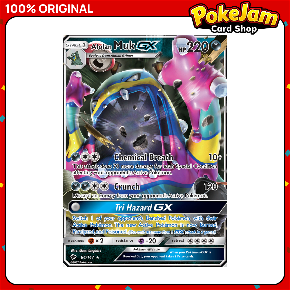 Alolan Muk GX - 84/147 - Ultra Rare - Sun & Moon: Burning Shadows - Pokemon TCG