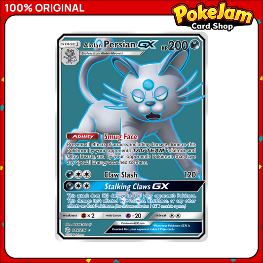 Alolan Persian GX - 219/236 - Full Art Ultra Rare - Sun & Moon: Cosmic Eclipse - Pokemon TCG