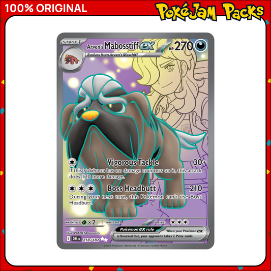 Arven's Mabosstiff ex - 218/182 - Ultra Rare - Destined Rivals - Pokemon Card
