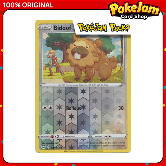 Bidoof - 120/172 - Common Reverse Holo - Sword & Shield: Brilliant Stars  - Pokemon TCG
