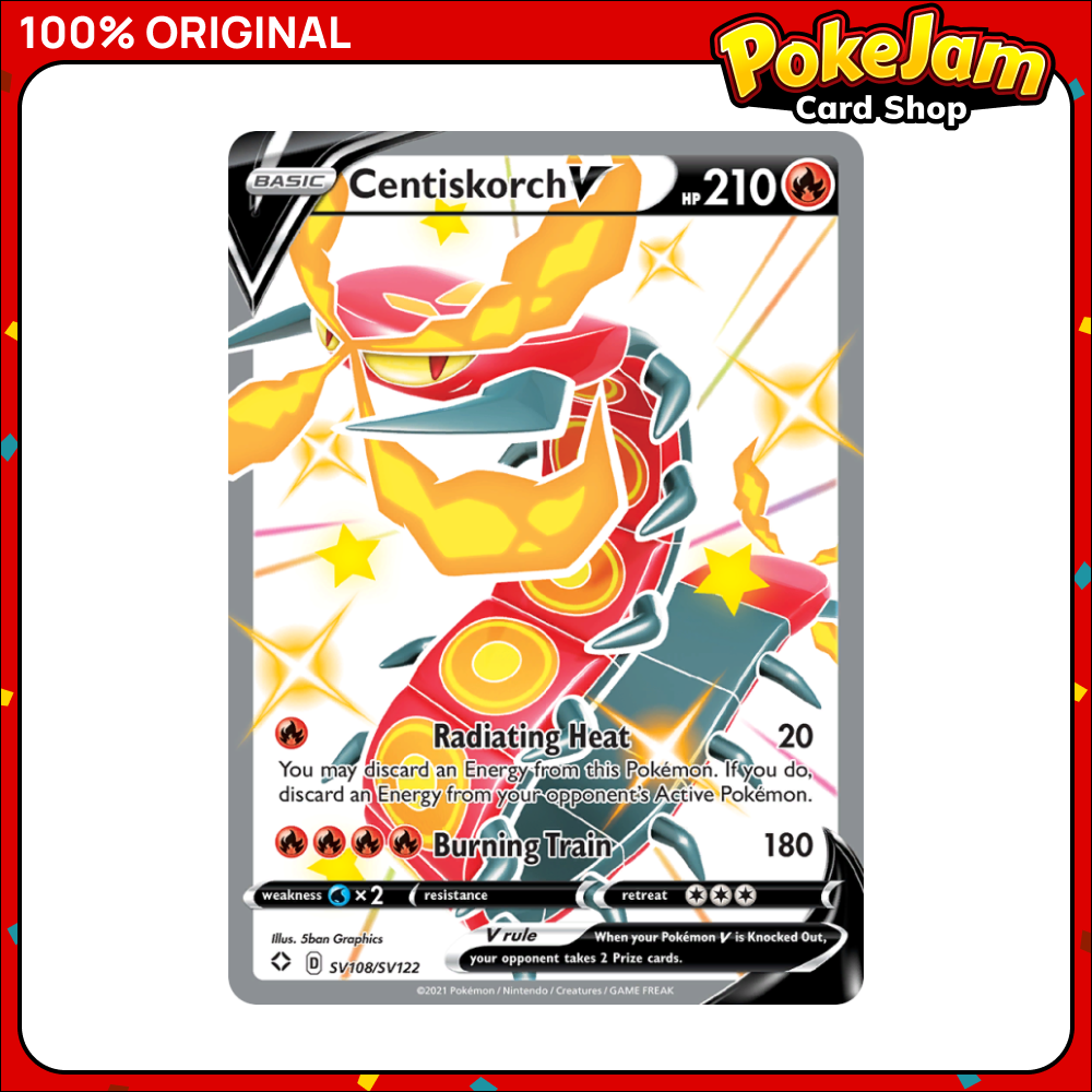 Centiskorch V - SV108/SV122 - Shiny Rare - Shining Fates - Pokemon TCG