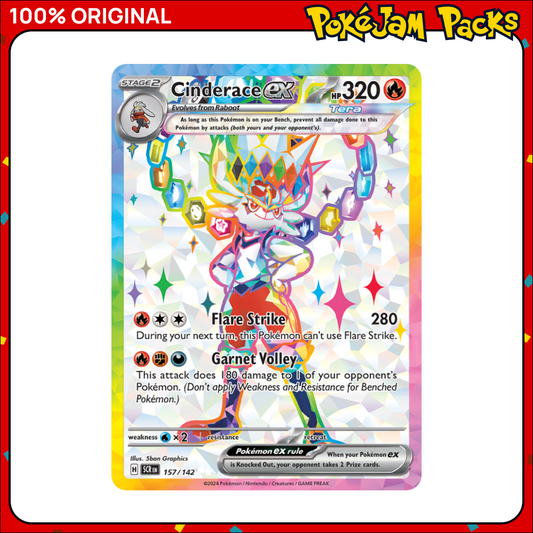 Cinderace ex - 157/142 - Ultra Rare - Stellar Crown - Pokemon Card