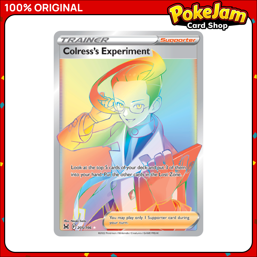 Colress's Experiment 205/196 - Full Art - Lost Origin - Pokemon Card
