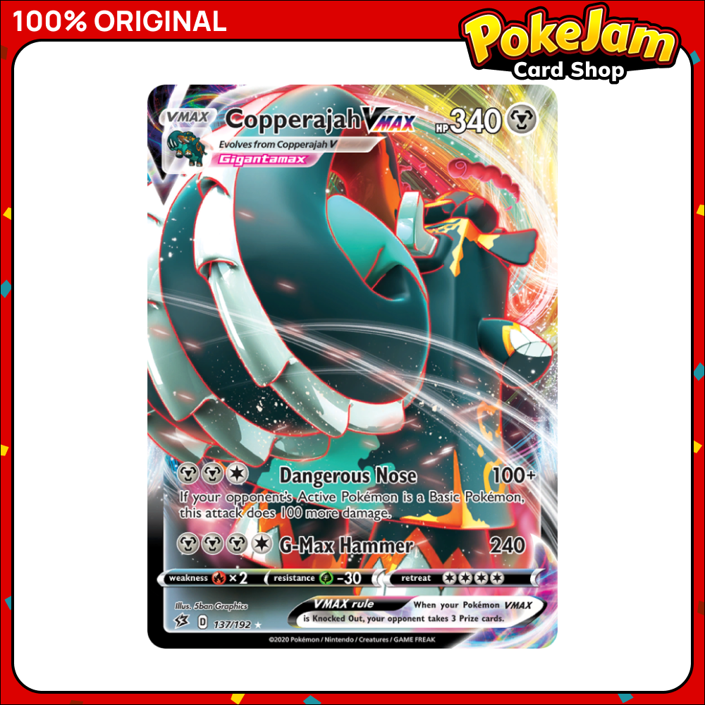 Copperajah VMAX 137/192 - Holo Rare VMAX - Rebel Clash - Pokemon Card