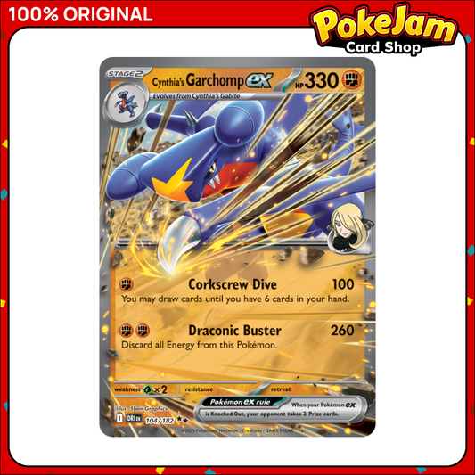 Cynthia's Garchomp ex 104/182 - Double Rare - Destined Rivals - Pokemon Card