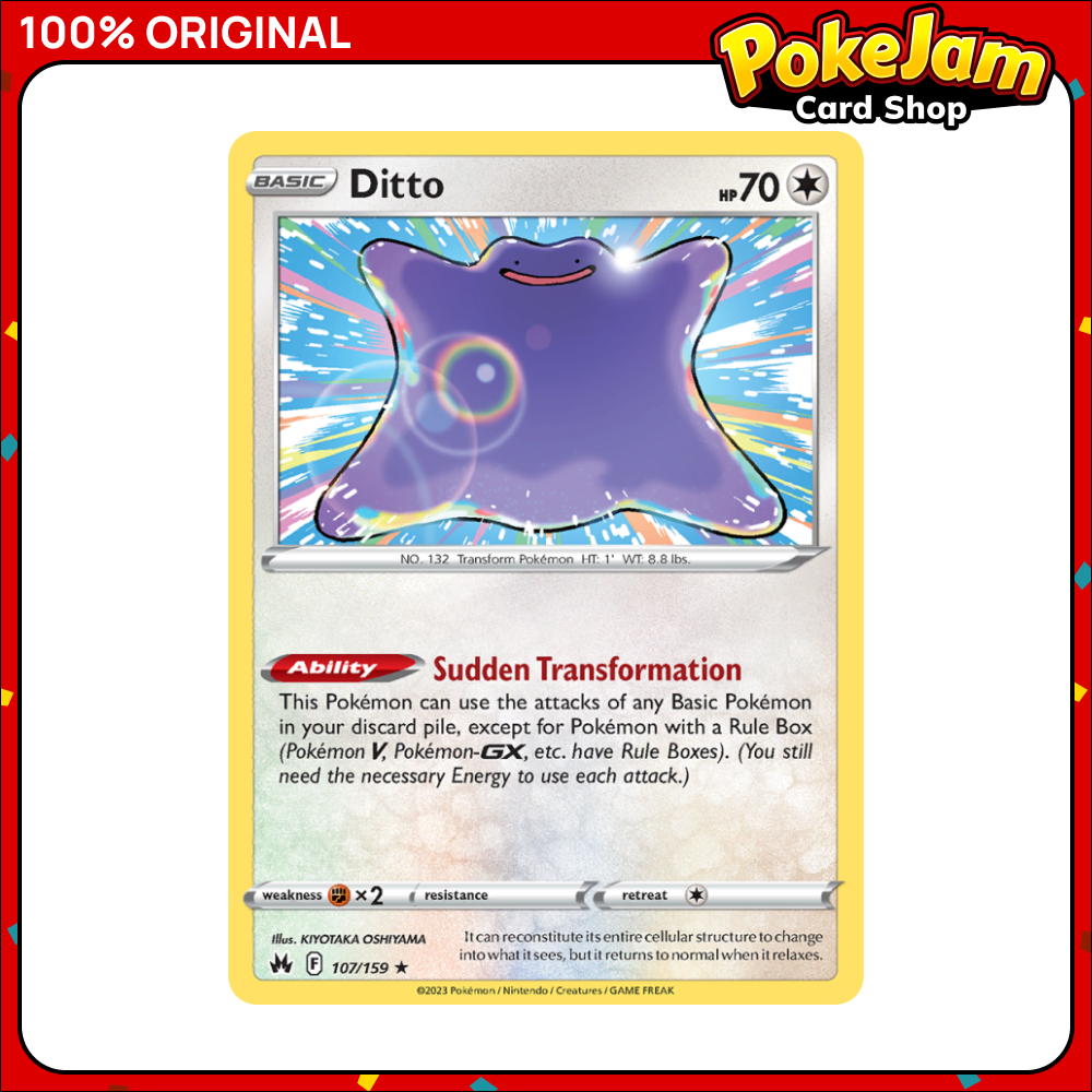 Ditto - 107/159 - Holo Rare - Crown Zenith - Pokemon TCG