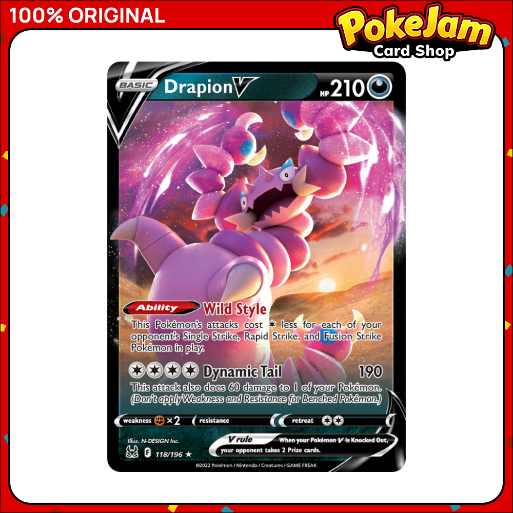 Drapion V - 118/196 - Ultra Rare - Lost Origin - Pokemon TCG