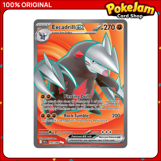 Excadrill ex 160/86 - Ultra Rare - Black Bolt - Pokemon Card