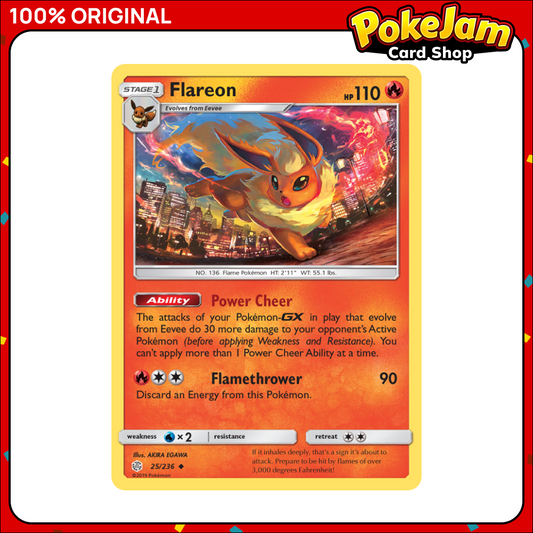 Flareon 25/236 - Uncommon - Cosmic Eclipse - Pokemon Card