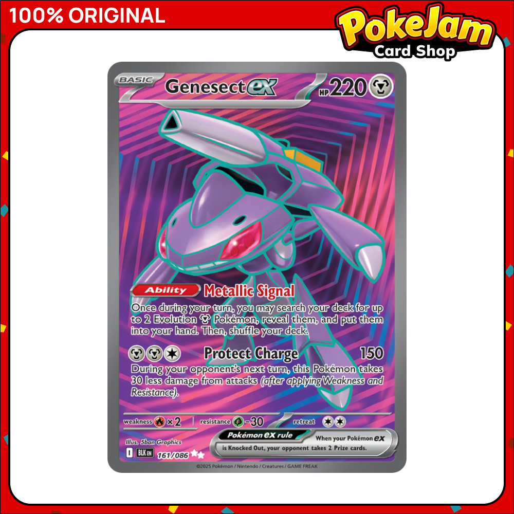 Genesect ex 161/86 - Ultra Rare - Black Bolt - Pokemon Card