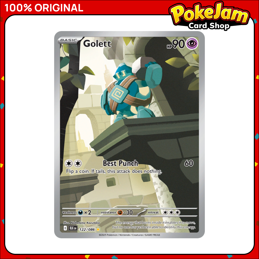 Golett 122/86 - Illustration Rare - Black Bolt - Pokemon Card