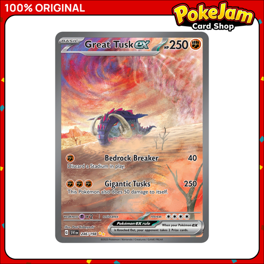 Great Tusk ex 246/198 - Special Illustration Rare - Scarlet & Violet - Pokemon Card
