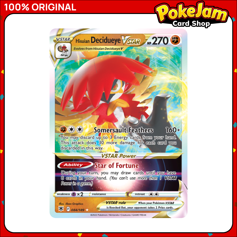 Hisuian Decidueye VSTAR - 084/189 - Ultra Rare - Astral Radiance - Pokemon TCG