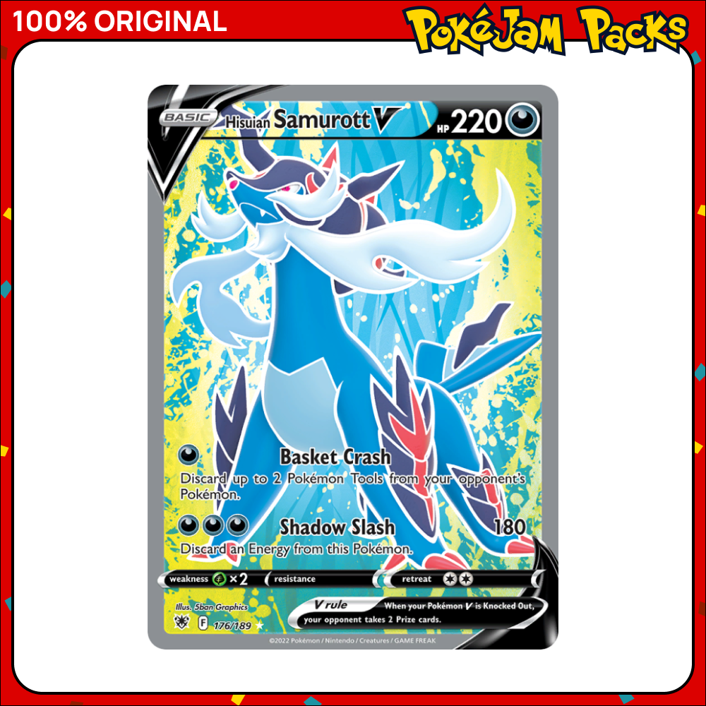 Hisuian Samurott V - 176/189 - Ultra Rare - Astral Radiance - Pokemon Card