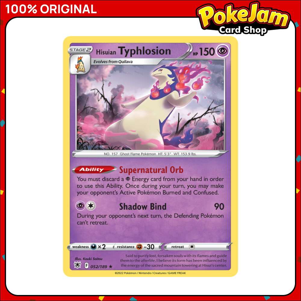 Hisuian Typhlosion - 052/189 - Holo Rare - Sword & Shield: Astral Radiance - Pokemon TCG