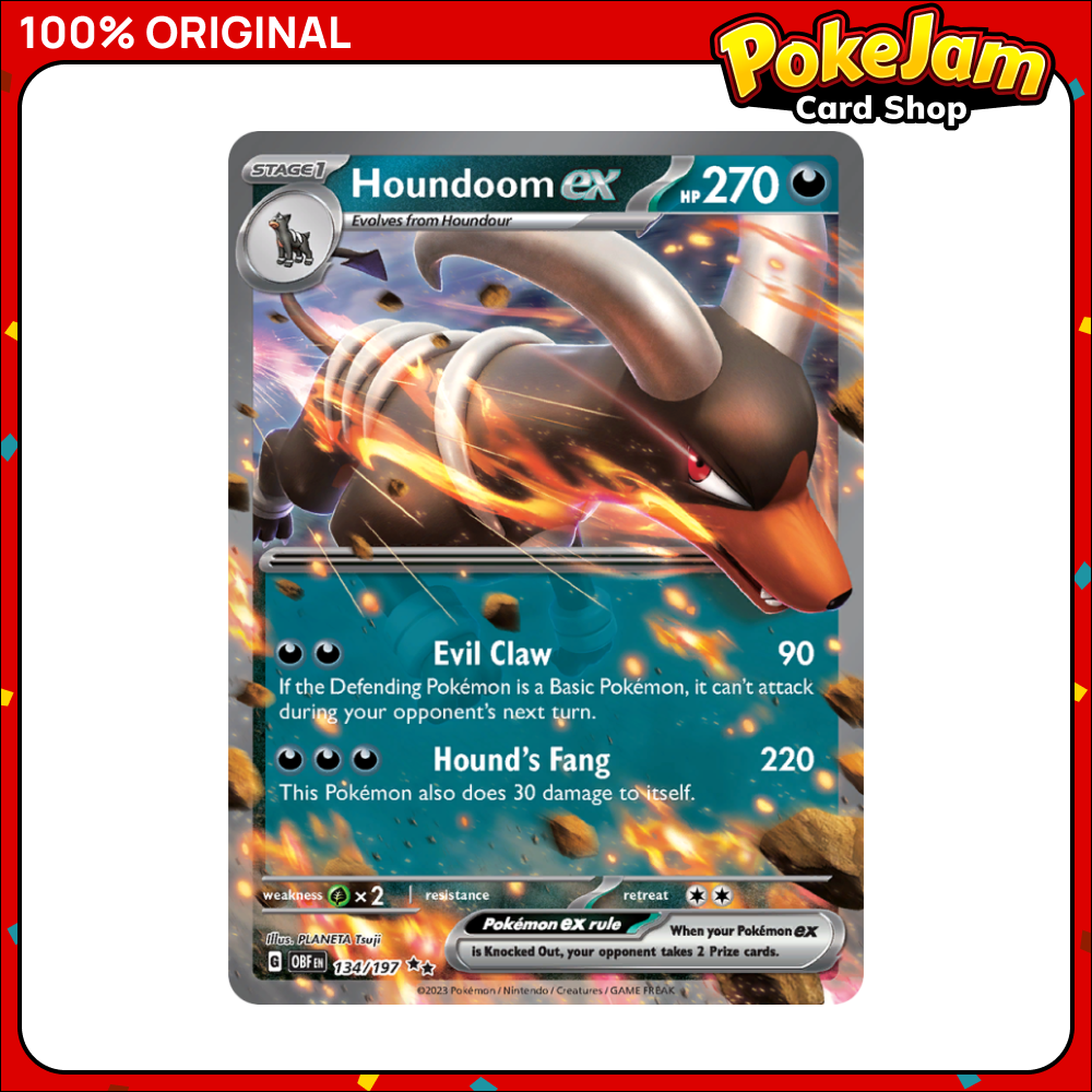 Houndoom ex - 134/197 - Ultra Rare - Scarlet & Violet: Obsidian Flames - Pokemon TCG