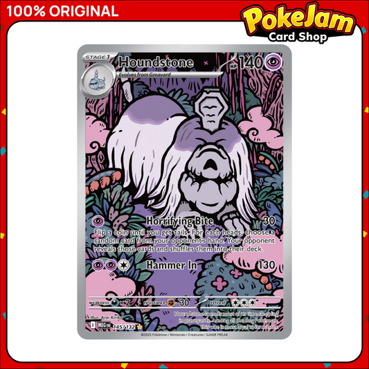 Houndstone 145/132 - Illustration Rare - Mega Evolution - Pokemon Card