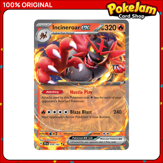 Incineroar ex - 034/162 - Ultra Rare - Scarlet & Violet: Temporal Forces - Pokemon TCG