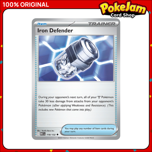Iron Defender 118/132 - Uncommon - Mega Evolution - Pokemon Card