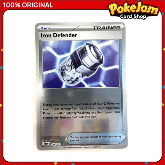 Iron Defender 118/132 - Reverse Hologram - Mega Evolution - Pokemon Card