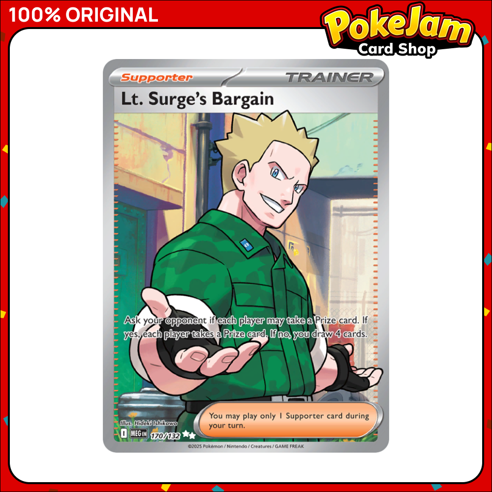 Lt. Surge's Bargain 170/132 - Ultra Rare - Mega Evolution - Pokemon Card